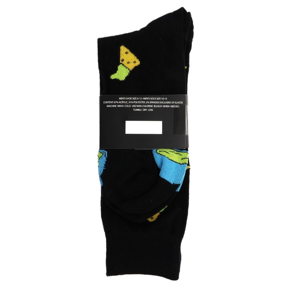 Marc Ecko Chips and Dip Black Novelty Dress Socks - Picture 2 of 5
